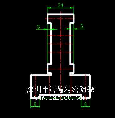 可加工陶瓷件ＣＡＤ侧视图