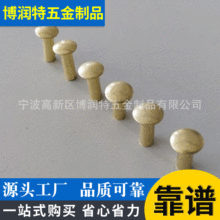 廠家直供 h62銅鉚釘、鐵鍍銅半空心鉚釘、實心柳釘 質優價廉