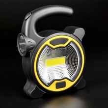 多功能露營照明燈手電筒LED野營燈便攜COB工作燈手提式電池款