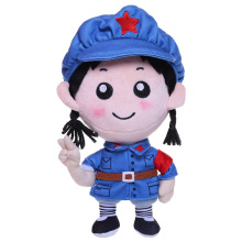 旅游景區公仔紅軍紀念品八一軍人紀念品毛絨玩玩具毛絨玩偶定 制