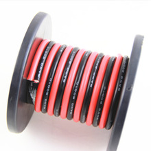 工廠直銷8 10 12AWG14AWG16AWG18 20 22AWG高溫特軟硅膠紅黑並線