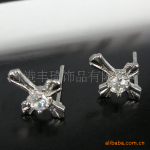 铜饰耳钉、镀金耳钉、时尚耳钉、Copper ornaments earrings