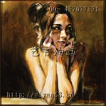 DX-BN007 批发手绘印象人物装饰酒巴女油画