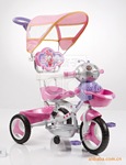 .小龍哈彼三輪車LSR412R粉色的寶貝騎行三輪車