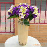 短枝绣球花 艺术插花 工程家居装饰 绢花人造花 酒店餐厅装饰花