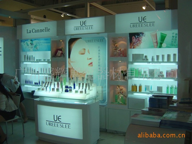 供应展示柜_化妆品展柜(图)_堆头_喷画_促销台