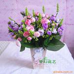 批发供应仿真花,仿真小把花,仿真花21头龙井茶玫瑰