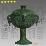 青铜器|仿古青铜器礼品|居家摆件|文化礼品|蟠龙纹豆