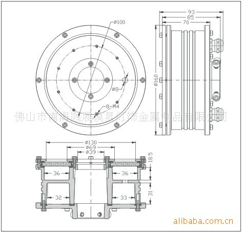 160喷泉灯尺寸图