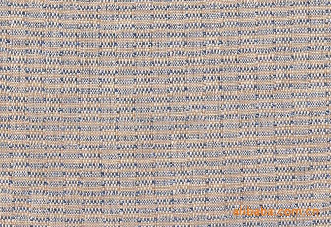 21S棉麻宝蓝方块布