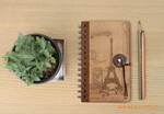 批发热销 韩版文具 复古牛皮纸风景线圈包扣精装 日记本 230g