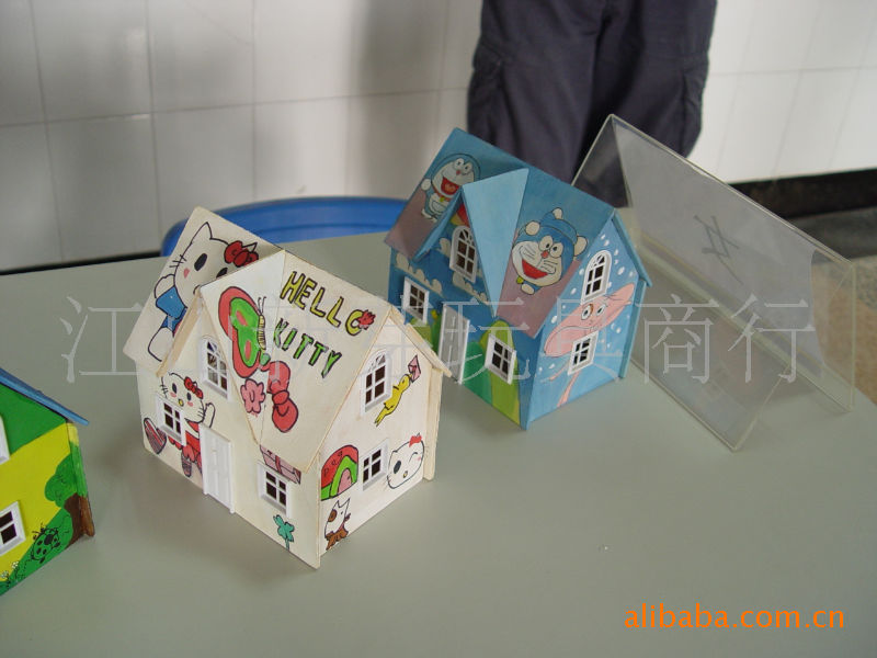七彩阳光涂装木屋模型 diy自装模型 小别墅模型 建筑模型