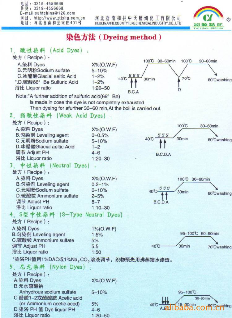 彩源精化 色卡染色工艺 弱酸 中性jpg