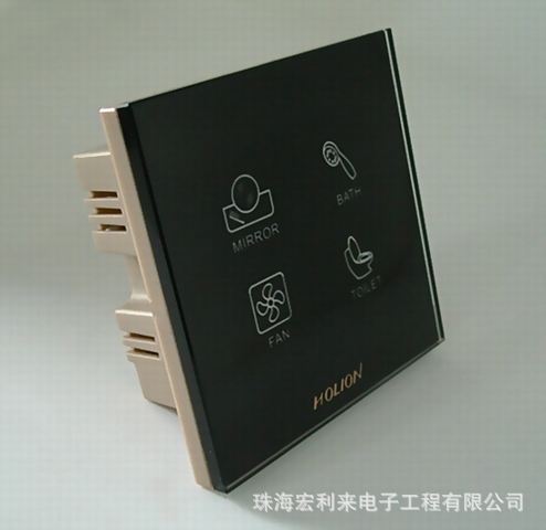 多功能宏利来智能水晶触摸屏电子墙壁延时开关.智能家居/酒店