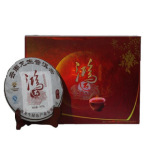 云南龙生绿色有机茶叶 鸿运普洱茶饼礼盒装 357克/盒