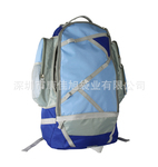(深圳箱包厂)供应户外 50-60L天蓝色牛津布徒步旅行登山包