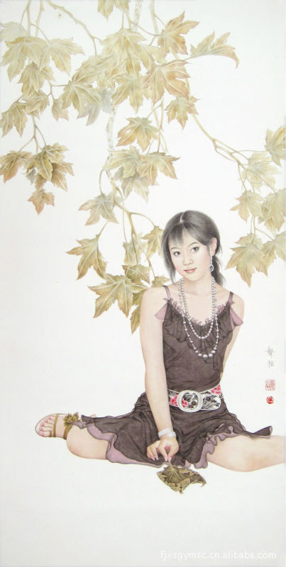 中国美协会员齐声怡精美工笔作品----叶子