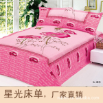 1.5米床高级纯棉磨毛床单纯棉\双人加厚床单220*240CM 蝶恋花
