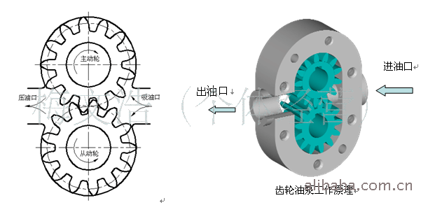 齿轮泵工作原理图