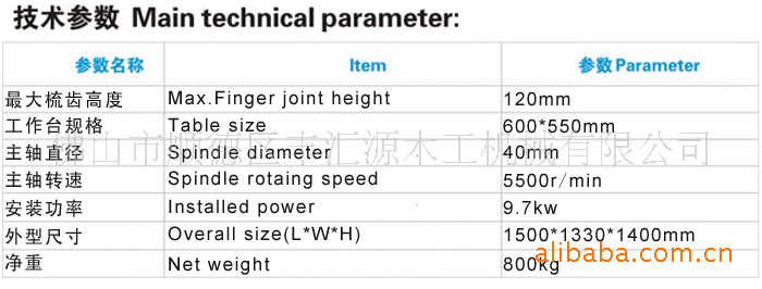 普通导轨梳齿开榫机 MX3512C