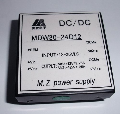 DC/DC电源模块30W,24V转12V,双路输出