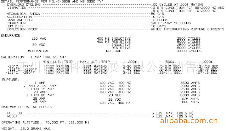 【现货供应】2TC63-3 SENSATA 航空断路器