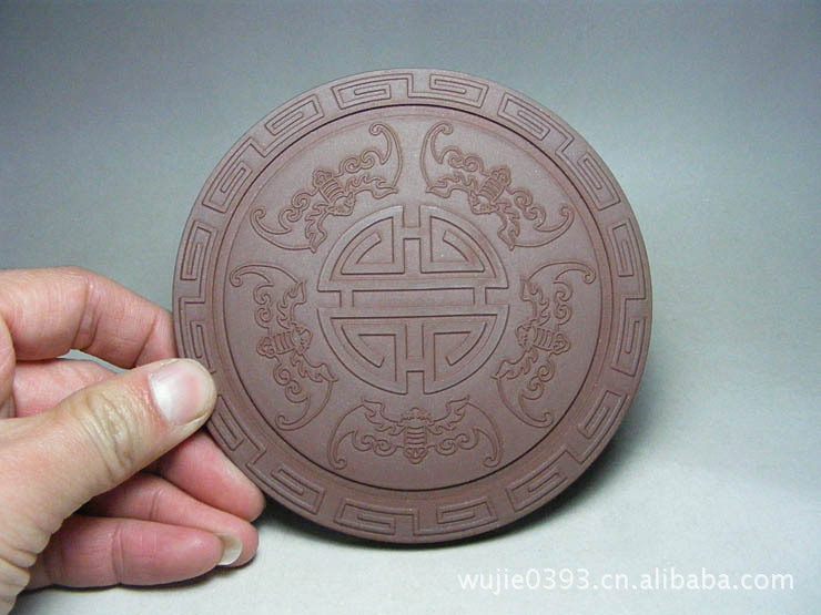 紫砂礼品*手工摆件紫砂 福纹养壶垫 紫砂壶垫紫砂杯垫