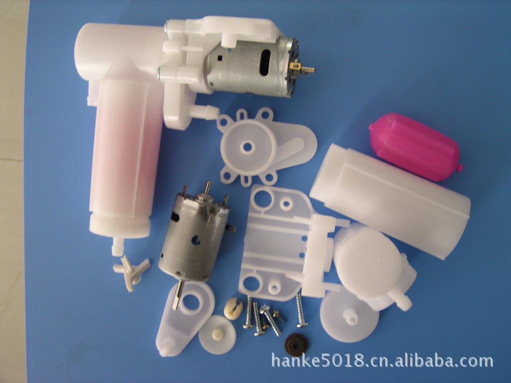 塑料制品注塑加工,生产吸尘器用塑料水泵类注塑件及组装成品