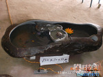 石头鱼缸,茶盘,风水鱼缸,家居办公安置,别有雅致。