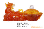 祥龙财运到流水喷泉盆景(有底座,黑檀木色)