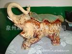 批發陶瓷大象*窯變釉*招財吉祥接葉大象工藝品*歐式擺件691 H-011