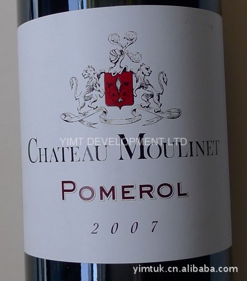 法国波尔多原装进口红酒葡萄酒2007 chateau moulinet,pomerol图片_3