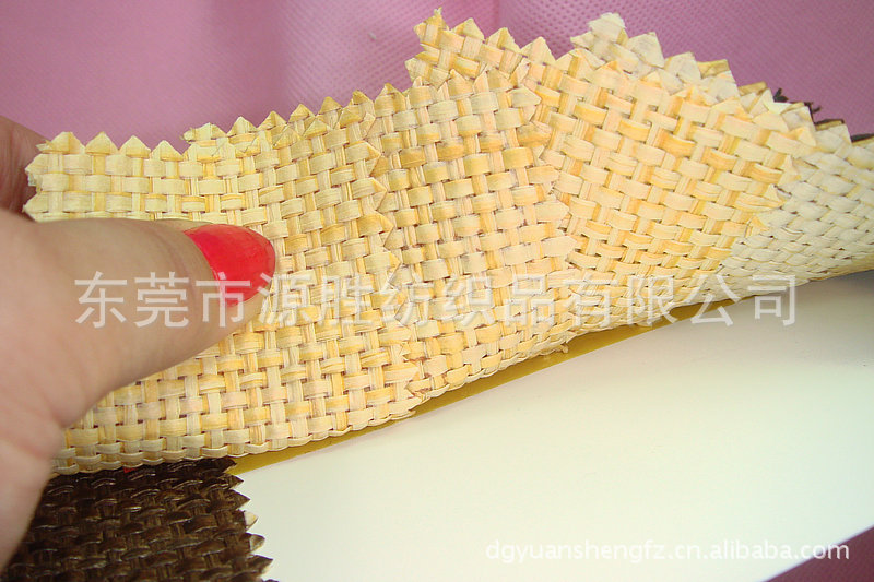 天然草编织带,手工编织面料藤编草机器编织竹编织la1312-d