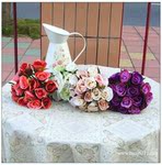 玫瑰扎束(15根) 婚庆装饰花 手捧花 时尚礼品 绢花