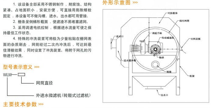 wlw外进水微滤机 质量上乘