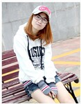 2011秋冬装裸婚时代姚笛童佳倩同款套手指带帽抓绒卫衣外套Y8322