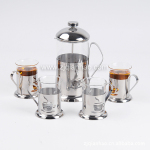 【厂家供应】不锈钢茶具,工艺礼品冲茶器套装(800 5pcs)