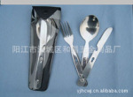 野营刀具三件套 野营餐具套装 军用餐具 刀叉勺四件套 不锈钢餐具