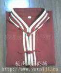 杭州太极服 武术服 练功服枣红色重磅真丝棉太极武术服表演服