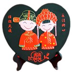 厂家直销最新款心形炭雕结婚纪念礼品-喜结良缘