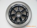 供应黑扣透明轮100MMX24MM速滑轮/PU轮/100720003