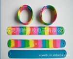 【厂家供货 可定做】硅胶迷彩啪啪圈手环 拍拍圈