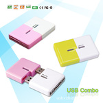 厂家大量供应USBHUB读卡器,双色COMBO,电子礼品