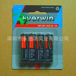 供应4只卡装5号AA碳性电池R6P
