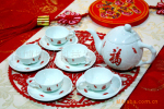 中国陶瓷馆收藏 商务礼品 高档养生陶瓷杯 13头福茶具 茶具陶瓷