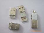 A公长体三件式连接器插头