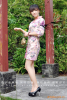 新款上市!改良女士时尚中袖旗袍之爱若兰连衣裙子