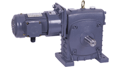 W..+CV..S(A)　蝸輪減速機配立式三(單)齒輪減速機