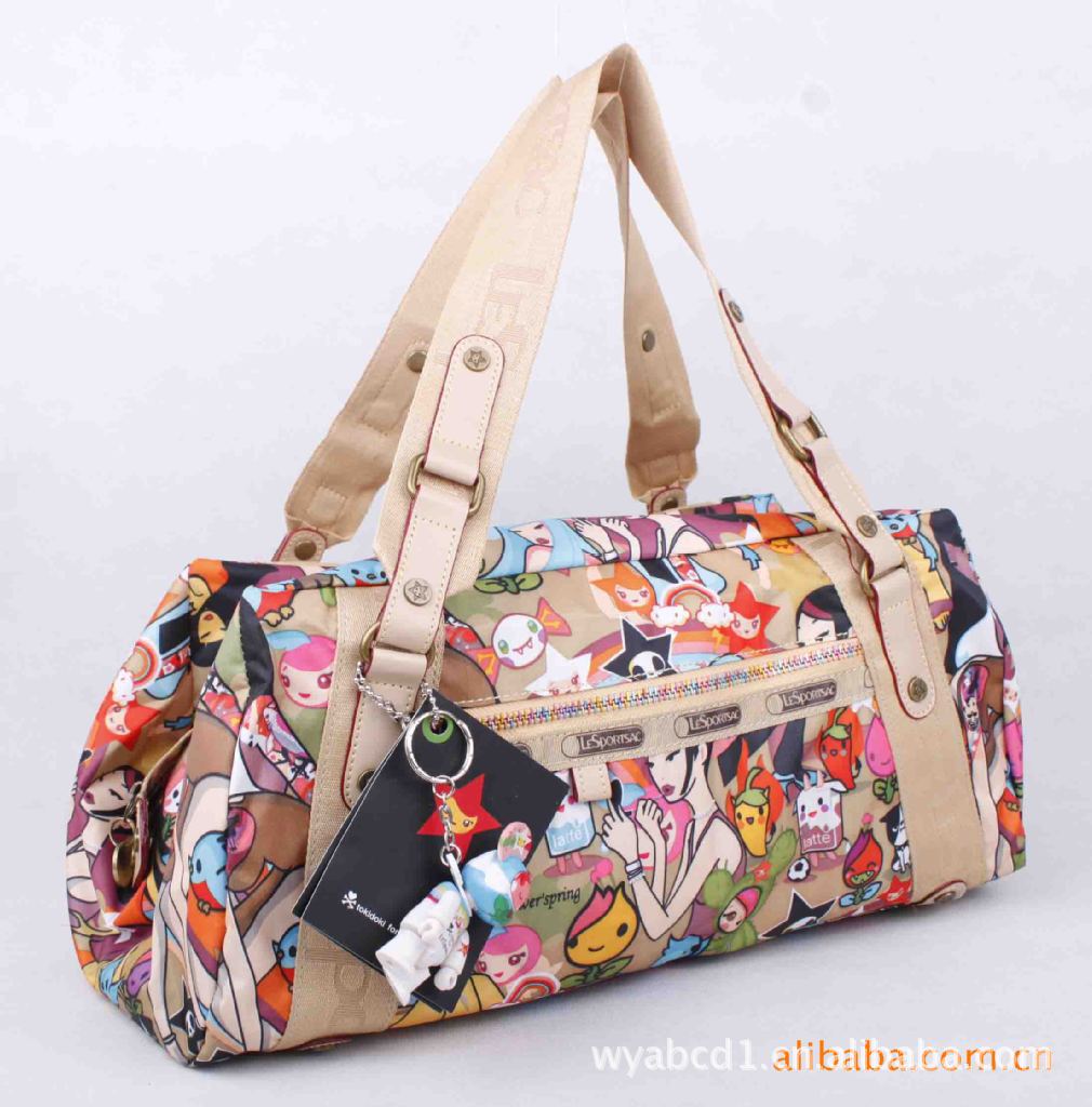 2473力士,Lesportsac,保原单精品米色公仔-孙俪同款梯形单肩包