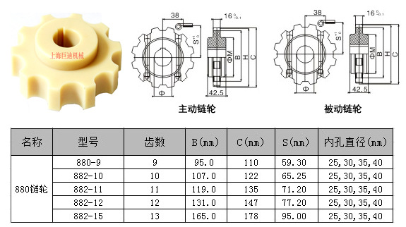 [生产加工]尼龙820系列链轮,齿轮